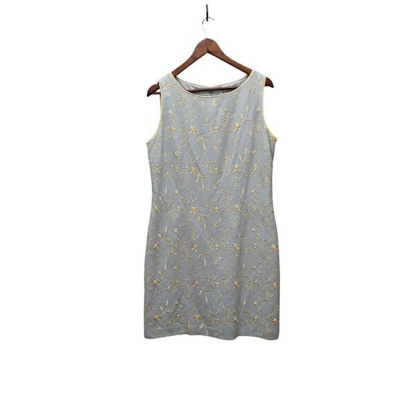 Jessica Howard Womens Sleeveless Floral Embroidered Dress Size 14 - Picture 1 of 4